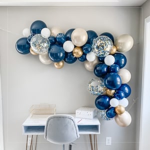 Nautical Bachelorette Balloon Garland Kit, Blue & Gold