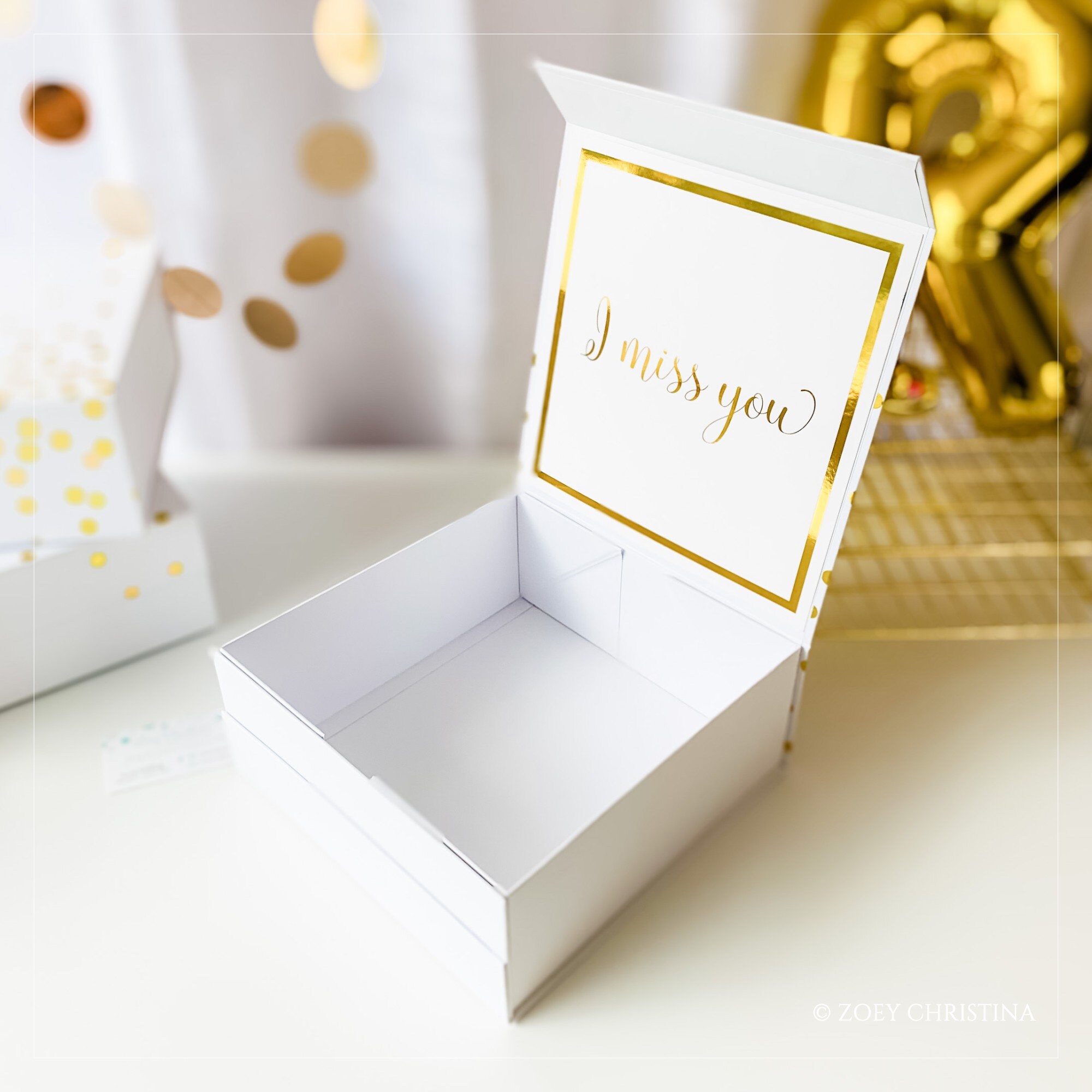 Empty gift boxes for women with lid Gold Gift box for Etsy