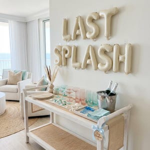 Last Splash Bachelorette Balloons: Rose Gold Pool Party Decor image 5