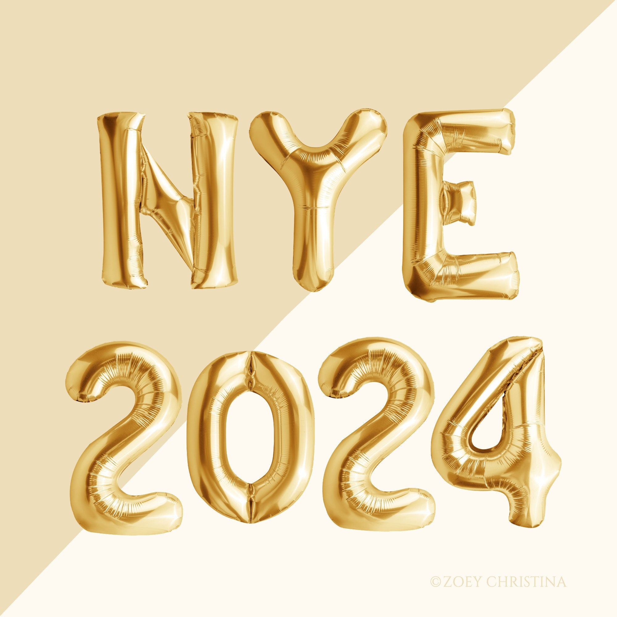 Gold Number 2024 Balloons, 40 Large Gold 2024 Balloons Helium Mylar Foil  Balloons for 2024 New Year Christmas Graduation Party Decoration