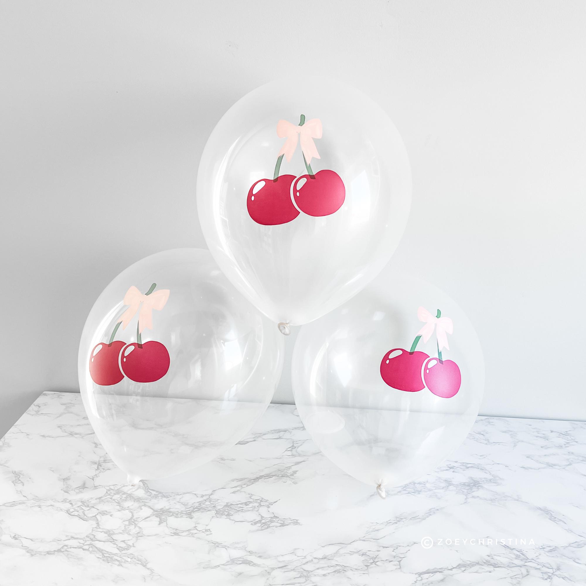 Cherry Balloon Arch Kit - 136 Pcs Pink Red White Balloons For Baby Shower & Party Decor