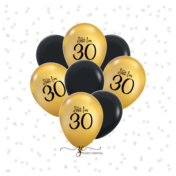 Decoration Anniversaire 30 Ans, Noir Or Deco Anniversaire 30