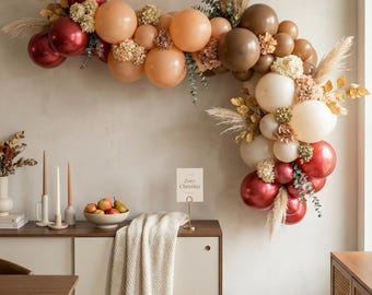 Fall Balloon Garland Kit: Candy Apple Red, Harvest Colors