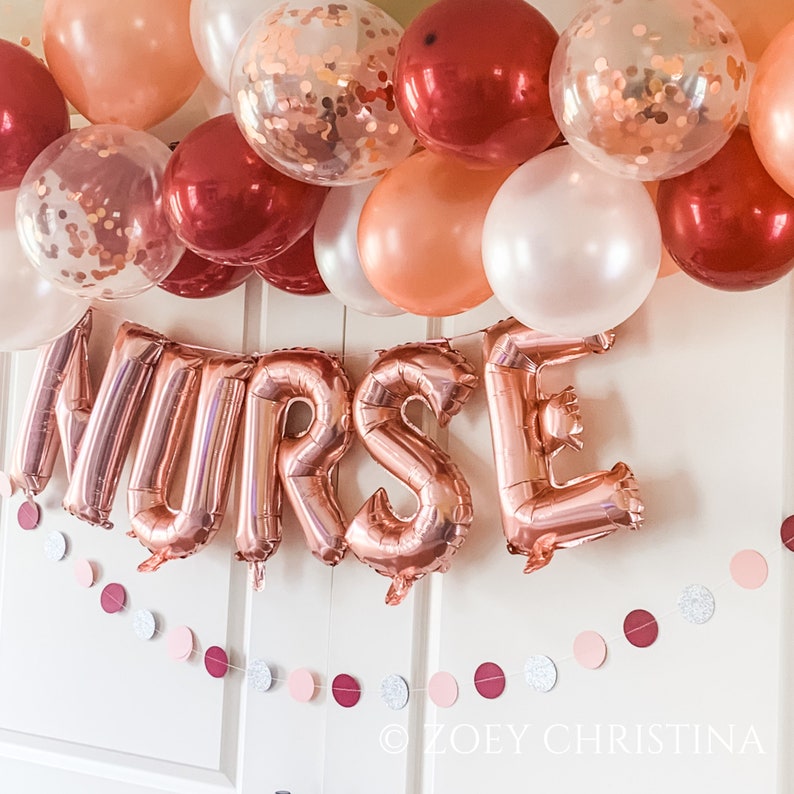 New Nurse Graduation Party Decorations, Nursing School Balloons Garland Banner Decor Party Celebration for Women, Nursing Student Grad Party image 3