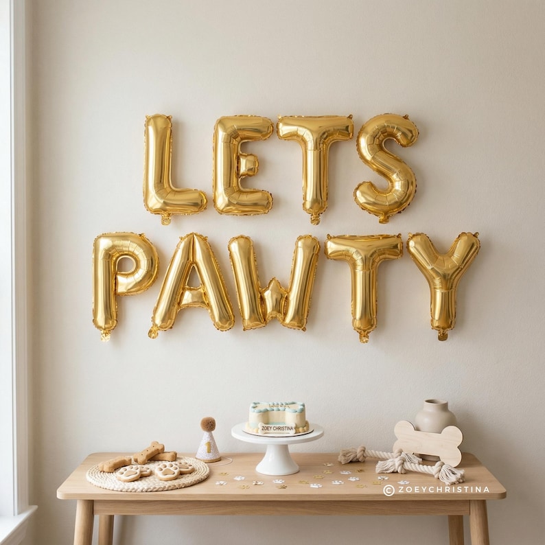 Lets Pawty Balloon Banner: Dog Birthday Party Decor image 10