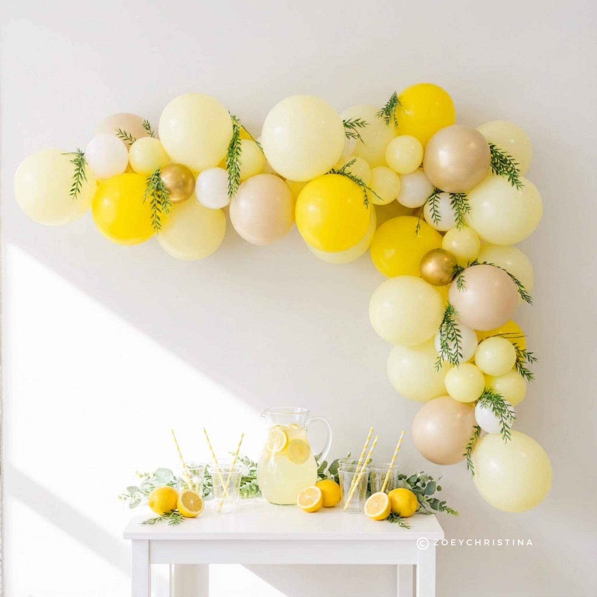 Lemon Baby Shower Balloon Garland Kit: Lemonade Party Decor - Etsy