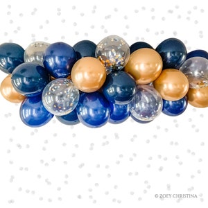 Blue and Gold Graduation Party Decorations, Police Academy Balloons Garland Banner Decor Party Celebration, Michigan grad party, Nautical