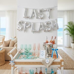 Last Splash Bachelorette Balloons: Rose Gold Pool Party Decor image 7