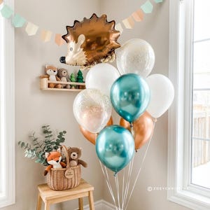 Hedgehog Balloon: Woodland Party Decorations, Baby Shower Decor
