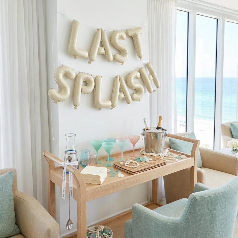 Last Splash Bachelorette Balloons: Rose Gold Pool Party Decor image 9