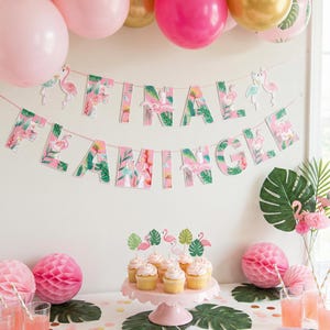Final Flamingle Banner: Pink Flamingo Bachelorette Party Decor