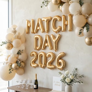 Medical Match Day 2026 Foil Balloon Banner, Party Decorations