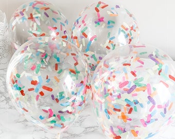 Sprinkle Confetti Balloons, Donut Party Decor