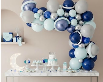Galaxy Balloon Garland Kit: Astronaut Baby Shower, Starry Night Party