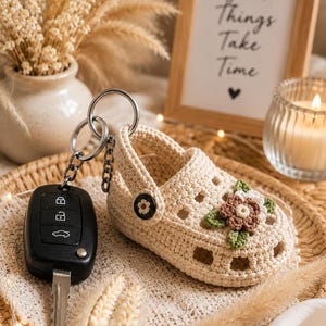 Crochet Crocs Keychain Pattern PDF | Mini Clog Keychain | Beginner Crochet Pattern | Instant Download | Cute bag Charm | Digital