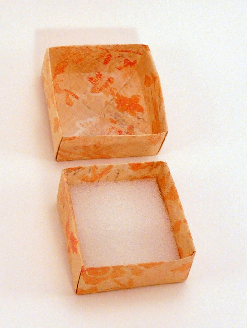 10 Small Jewelry Boxes with Foam Insert Gift Box Origami Etsy