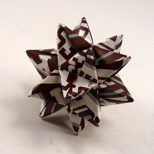Small Origami Star Made From Licensed Texas A & M Paper, Aggies Ornament, Texas A and M Star, Aggies Decoration
