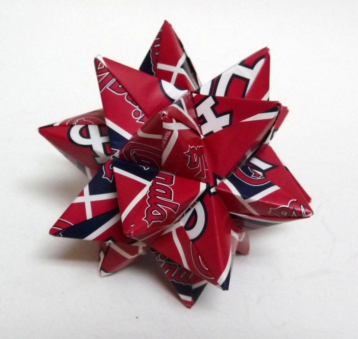 Medium Origami Star Made From Licensed St. Louis Cardinals Paper, Cardinals Star, St. Louis Baseball Ornament, Cardinals Decoration
