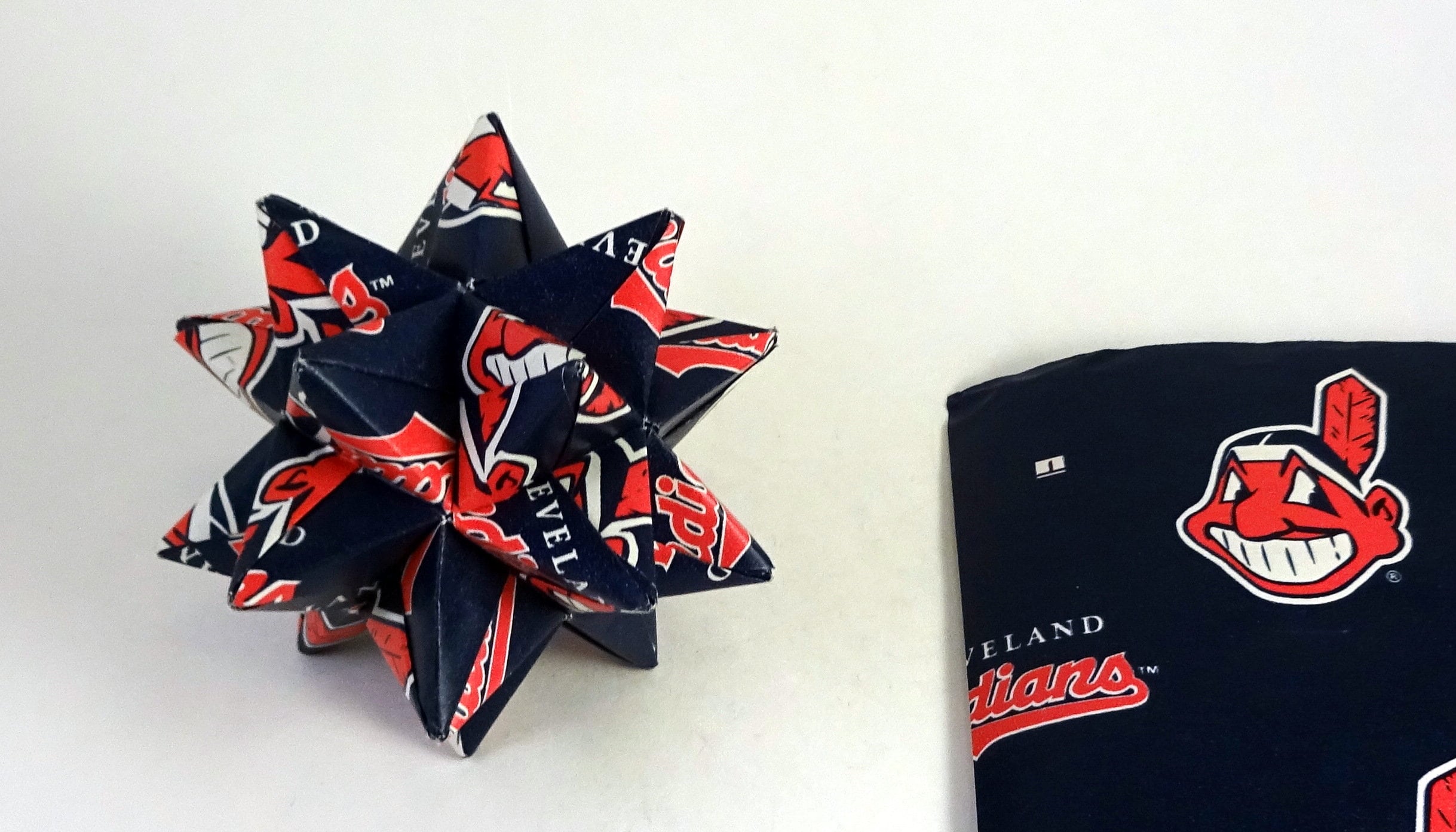 Small Handmade Cleveland Indians Decoration, Cleveland Indians Star, MLB Ornament, Cleveland Indians Ornament