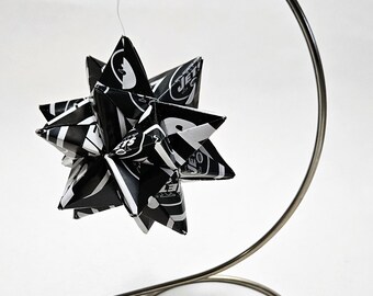 Small Origami Star Made From New York Jets paper, Eagles star, New York Football Ornament, Jets Decoration