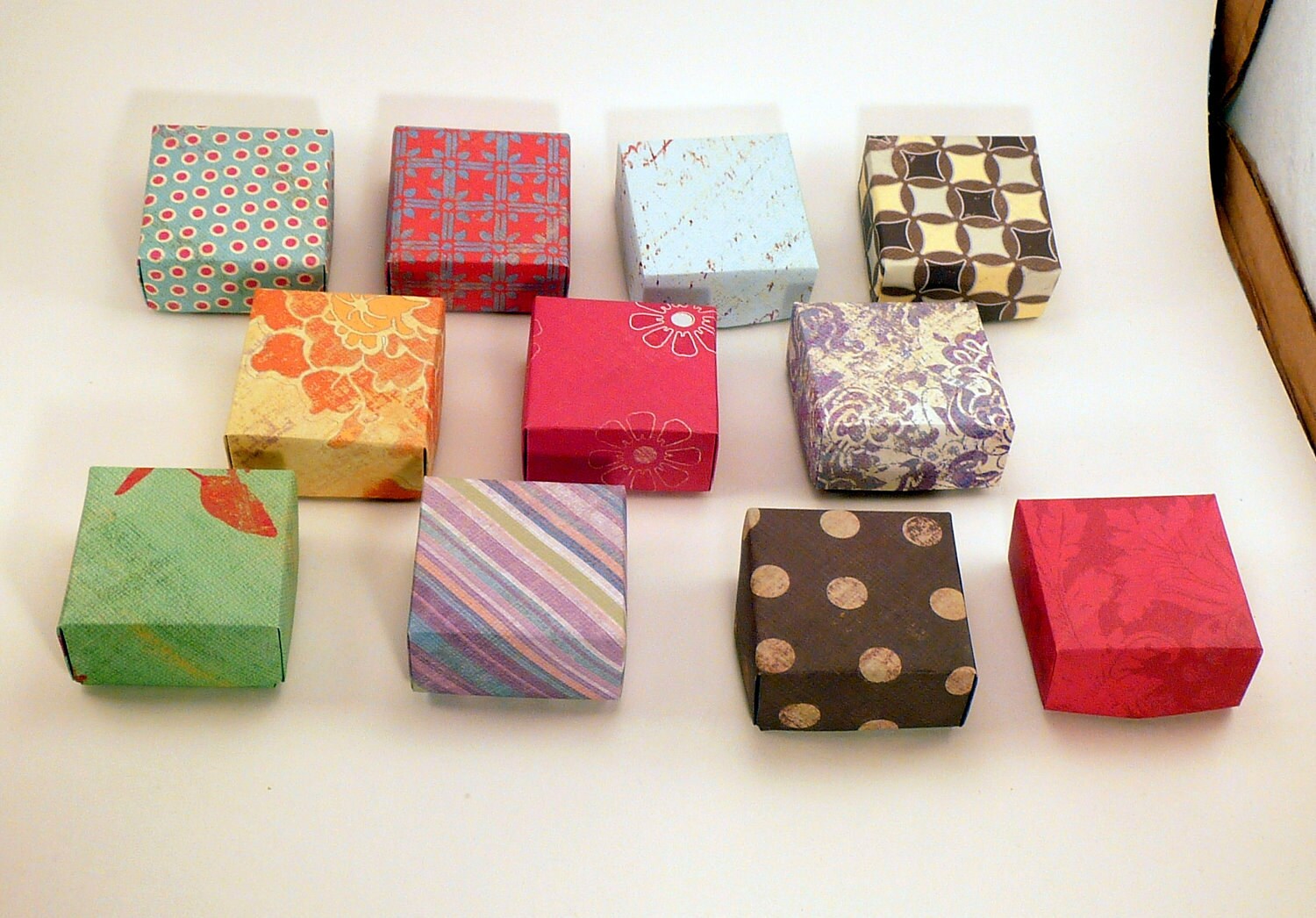 20 Small Jewelry Boxes With Foam Insert Gift Box Origami Etsy