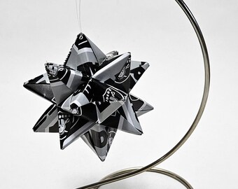 Small Origami Star Made From Las Vegas Raiders paper, Raiders star, Las Vegas Football Ornament, Las Vegas Raiders Decoration