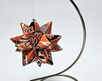 Small Origami Star Made From Cleveland Browns paper, Browns star, Cleveland Football Ornament,Browns Decoration