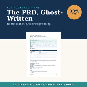 製品要件定義書テンプレート｜記入式PRD（Googleドキュメント、Word形式）