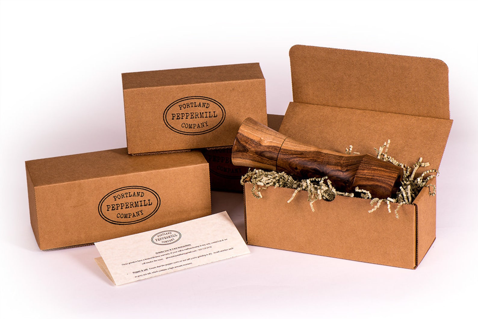 8 Tall Burl Wood Portland Peppermill Company Salt or Pepper Mill