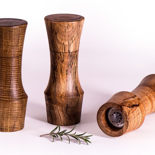 8 po. de hauteur en bois clair Portland Peppermill Company Moulin à sel ou à poivre en céramique garantie à vie Érable CrushGrind