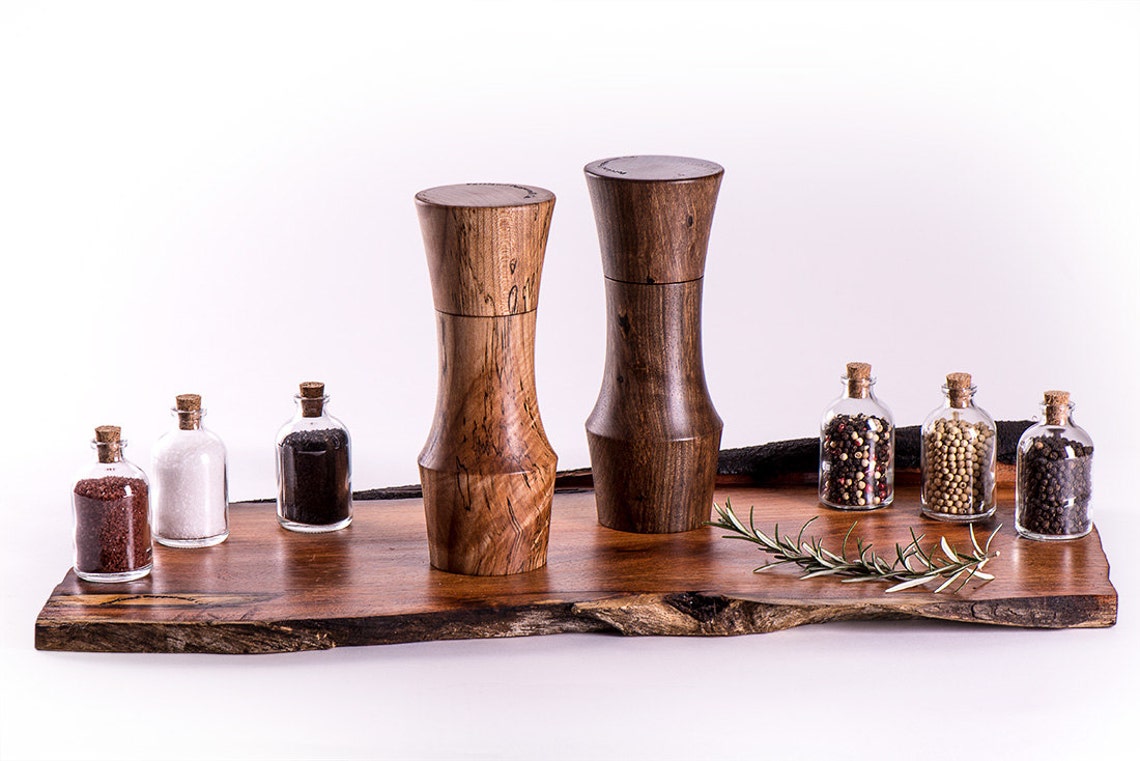 6 Tall Burl Wood Portland Peppermill Company Salt or Pepper Mill