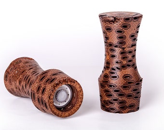 Banksia Pod de 6 "de altura Portland Peppermill Company Molino de sal o pimienta molino de cerámica garantía de por vida CrushGrind