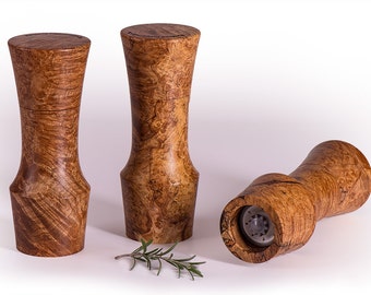 Madera de 8 "de altura Portland Peppermill Company Molino de sal o pimienta molino de cerámica garantía de por vida CrushGrind Maple burl