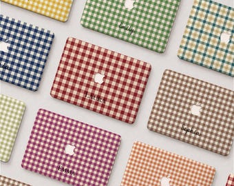 Funda protectora para MacBook con estampado de cuadros coloridos de estilo retro para MacBook Air de 15" (2025-2026 M5), MacBook Pro de 14" (2025-2026), Air de 13" (2026) y Neo A18.