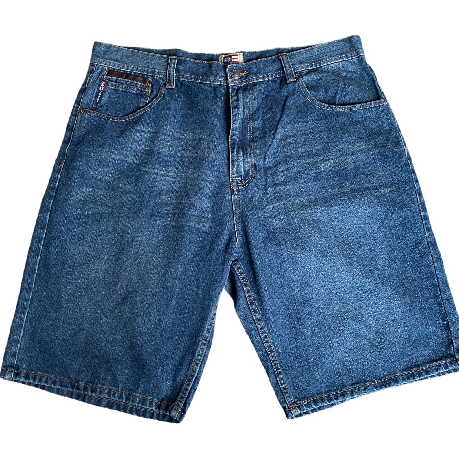 Vntg PHAT FARM Men's Baggie Denim Blue Jean Shorts Size 40 | Etsy