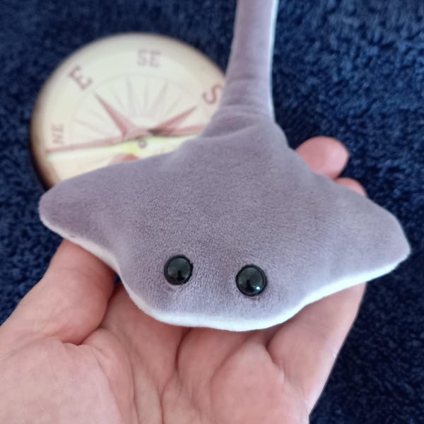 Handmade Stingray Plush | Weighted Sensory Toy, Stress Relief Companion