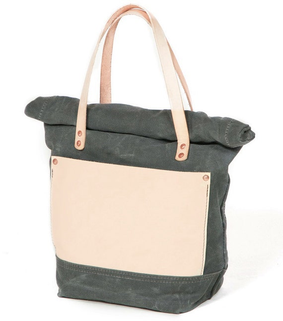 Items similar to Roll Top Tote on Etsy