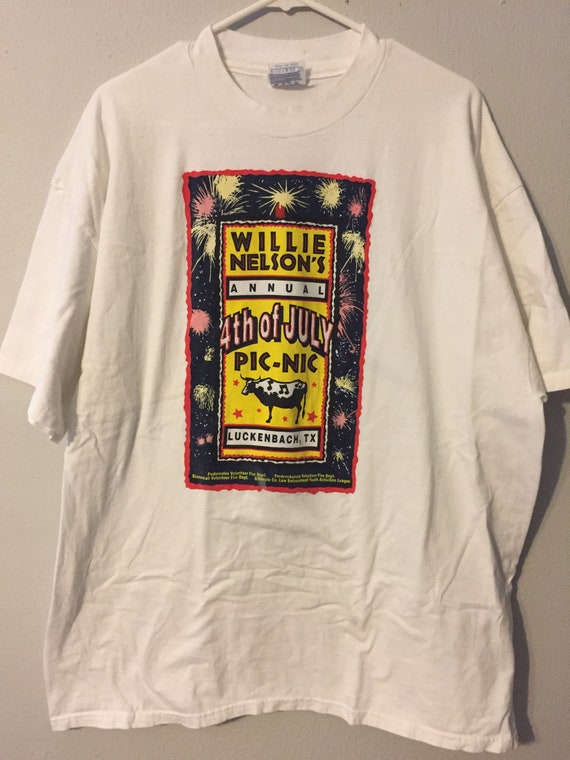 Vintage 1990s Willie Nelson 4th Of July Picnic T-S
