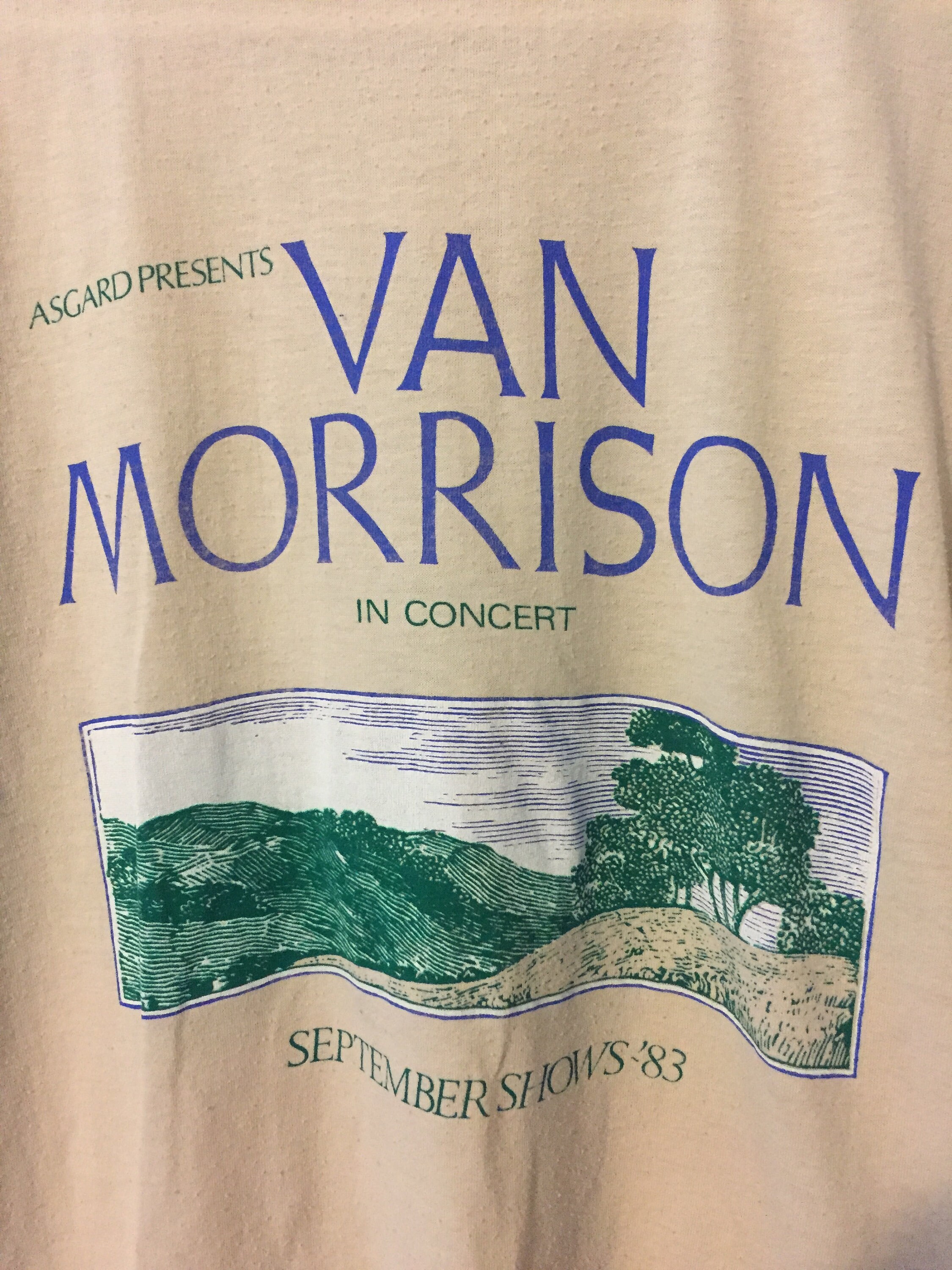 Vintage 1983 Van Morrison UK September Shows Tour T-Shirt | Etsy