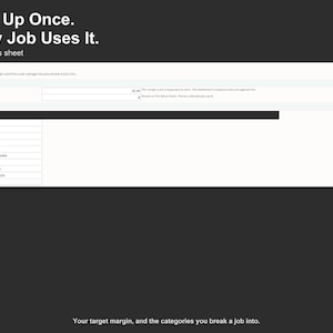 Construction Job Costing Spreadsheet - Job Cost and Profit Tracker, Excel and Google Sheets, Instant Digital Download Bild 5
