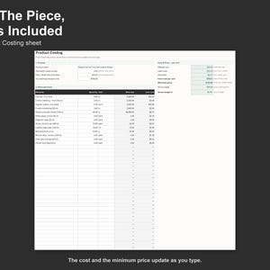 COGS Calculator - Handmade Product Cost and Pricing Spreadsheet for Makers, Excel and Google Sheets, Instant Digital Download image 3