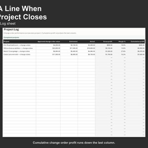 Change Order Tracker Spreadsheet - Construction Change Order Log, Excel and Google Sheets, Instant Digital Download Bild 4