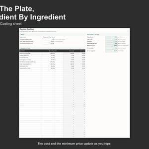 Food Truck Cost Calculator - Food Cost and Menu Pricing Spreadsheet, Excel and Google Sheets, Instant Digital Download afbeelding 3