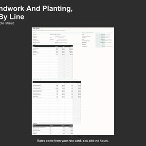 Landscaping Quote Calculator - Landscaping Estimate Spreadsheet for Contractors, Excel and Google Sheets, Instant Digital Download image 3
