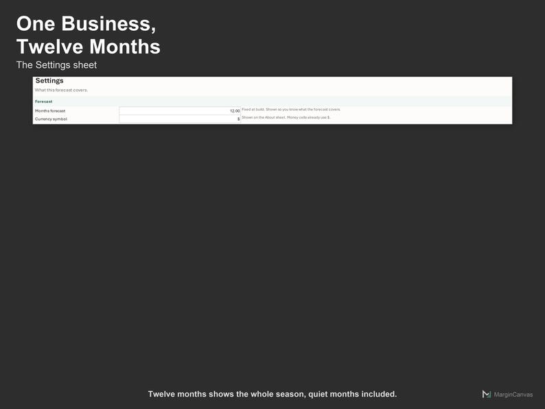 Tabellenkalkulation zur Cashflow-Prognose – Saisonale Liquiditätsplanung für Handwerksbetriebe, Excel und Google Sheets, Sofortiger digitaler Download Bild 5