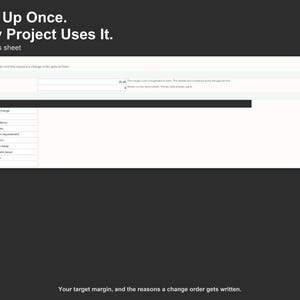 Change Order Tracker Spreadsheet - Construction Change Order Log, Excel and Google Sheets, Instant Digital Download Bild 5