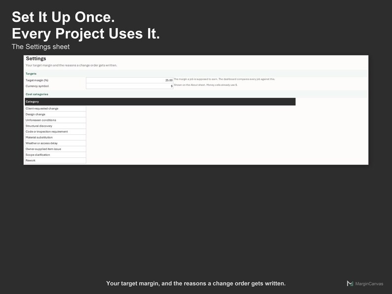 Change Order Tracker Spreadsheet - Construction Change Order Log, Excel and Google Sheets, Instant Digital Download Bild 5