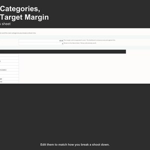 Photography Shoot Profitability Spreadsheet - Job Costing Tracker for Photographers, Excel and Google Sheets, Instant Digital Download bild 5