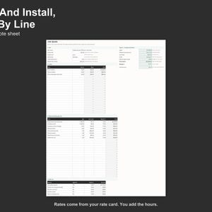 Flooring Quote Calculator - Flooring Installation Estimate Spreadsheet for Contractors, Excel and Google Sheets, Instant Digital Download imagen 3