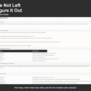 Spreadsheet voor kasstroomprognose van 13 weken - Sjabloon voor wekelijkse kasstroomoverzichten voor kleine bedrijven, Excel en Google Sheets, direct digitaal te downloaden afbeelding 4